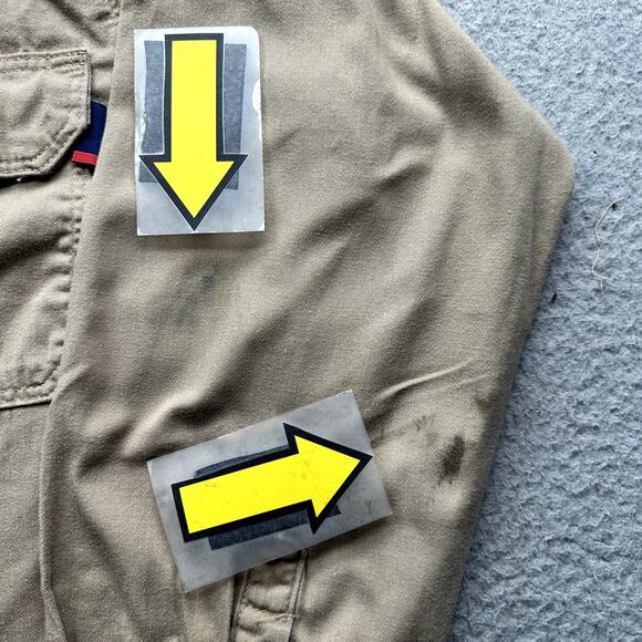 Lapco FR 7 oz Uniform Shirt Mens Large Khaki Flame-Resistant Cotton Twill IKH7 - Picture 7 of 11